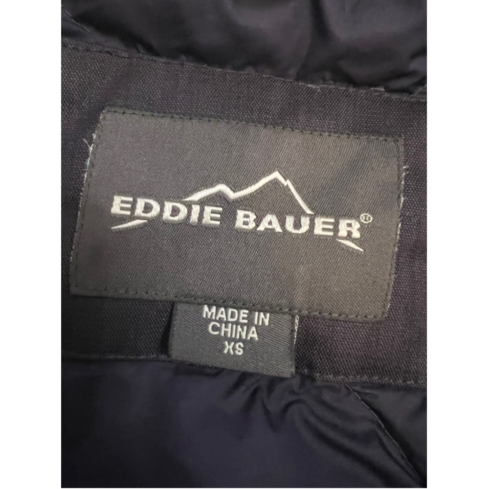 EDDIE BAUER Down Filled Purple Long Fit Zip Up Winter Jacket Coat XS - Picture 7 of 9